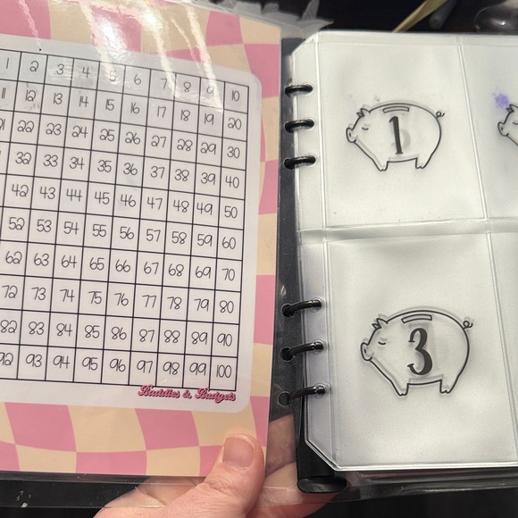 Pink 100 Envelope Challenge Organizer - Picture 2 of 2